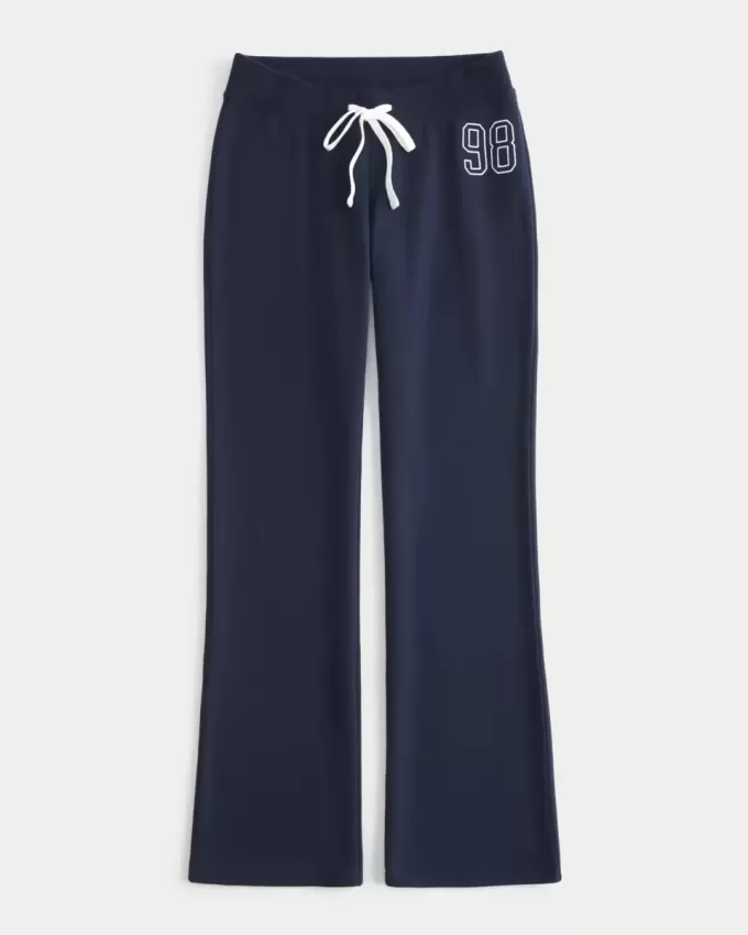 Number Graphic Bootcut Sweatpants