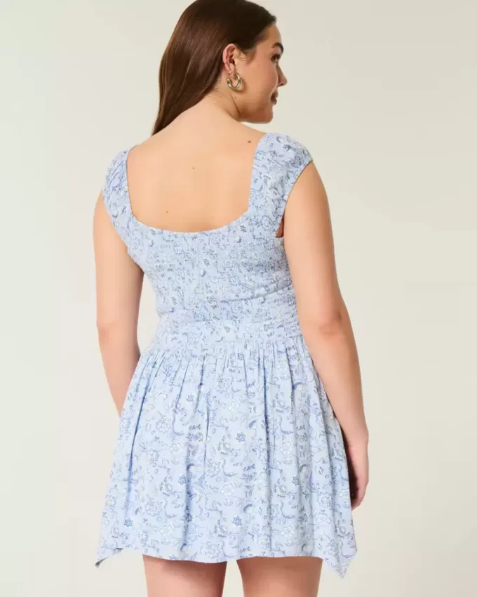 Off-the-Shoulder Asymmetrical Hem Mini Dress