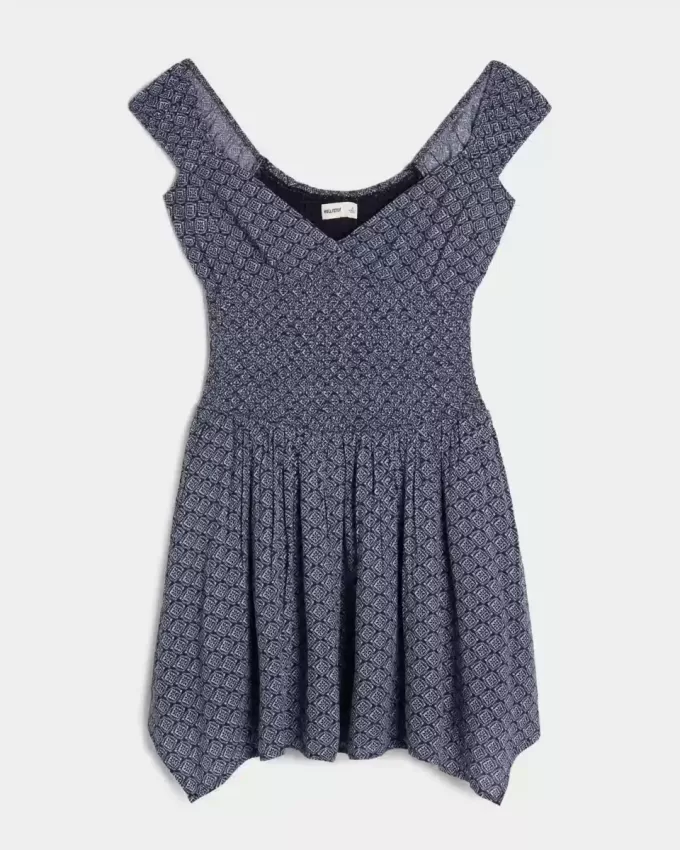 Off-the-Shoulder Asymmetrical Hem Mini Dress Off-the-Shoulder Asymmetrical Hem Mini Dress