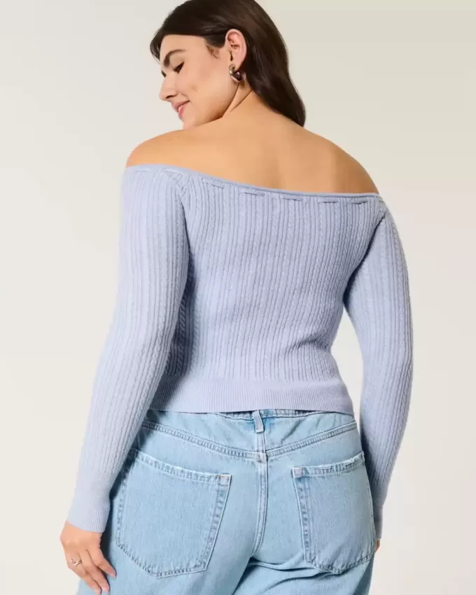 Off-the-Shoulder Cable-Knit Sweater Off-the-Shoulder Cable-Knit Sweater
