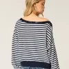 Off-the-Shoulder Tie Sweatshirt Off-the-Shoulder Tie Sweatshirt