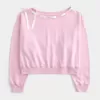 Off-the-Shoulder Tie Sweatshirt Off-the-Shoulder Tie Sweatshirt