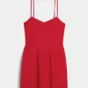 Open-Back Linen-Blend Skort Dress