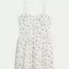 Open-Back Linen-Blend Skort Dress
