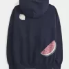 Oversized Fruit Graphic Hoodie Oversized Fruit Graphic Hoodie
