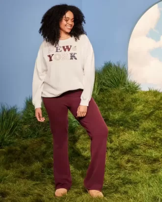 Oversized New York Graphic Crew Sweatshirt