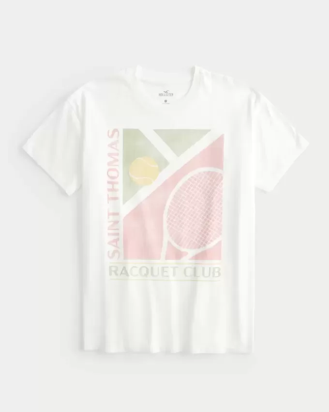 Oversized Saint Thomas Racquet Club Graphic Tee Oversized Saint Thomas Racquet Club Graphic Tee