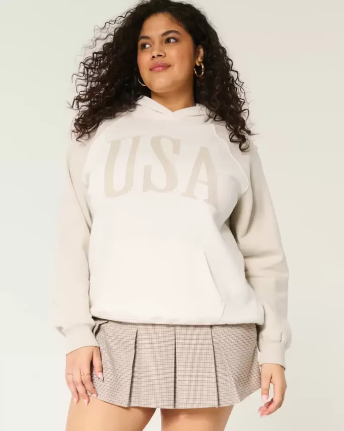 Oversized USA Graphic Hoodie Oversized USA Graphic Hoodie