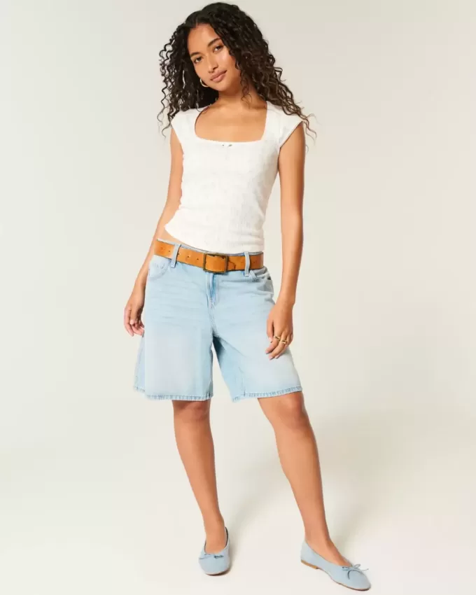 Pointelle Square-Neck Top Pointelle Square-Neck Top