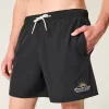 Puerto Viejo Graphic Mid-Thigh Volley Swim Trunks