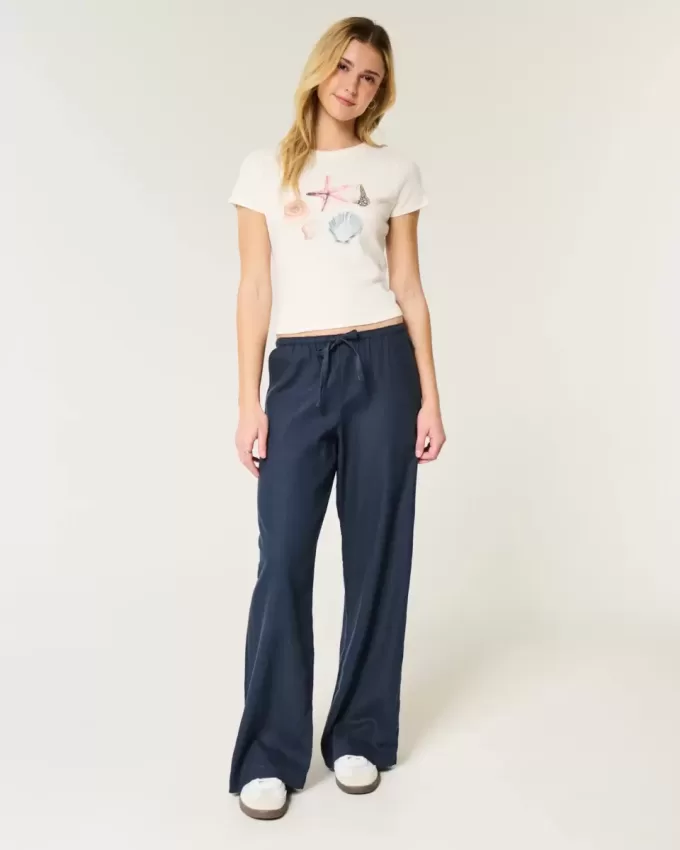 Pull-On Wide-Leg Pants
