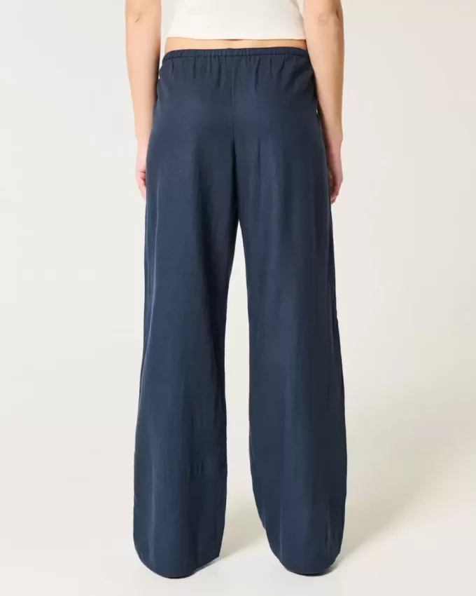 Pull-On Wide-Leg Pants