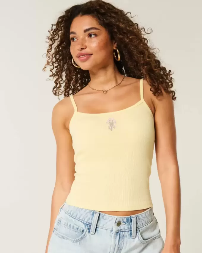 Ribbed Floral Graphic Cami Ribbed Floral Graphic Cami