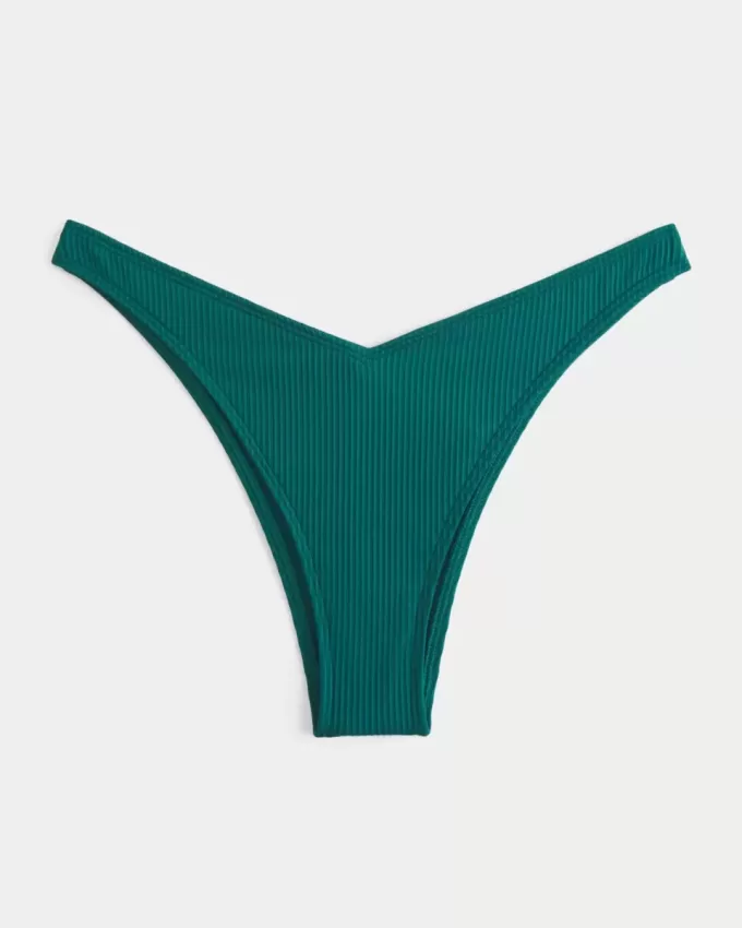 Ribbed High-Leg Cheekiest Bikini Bottom