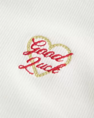 Ribbed Lunar New Year Graphic Half-Zip Top