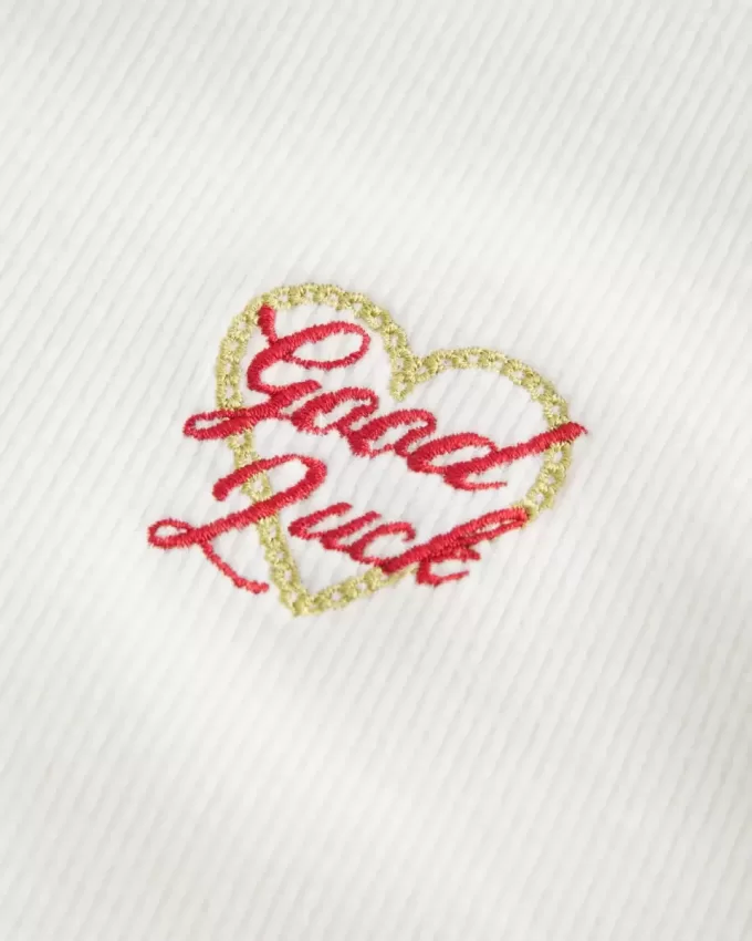 Ribbed Lunar New Year Graphic Half-Zip Top Ribbed Lunar New Year Graphic Half-Zip Top