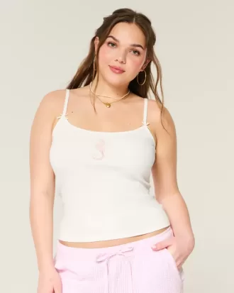 Ribbed Seahorse Graphic Cami