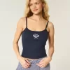 Ribbed Swan Graphic Cami Ribbed Swan Graphic Cami