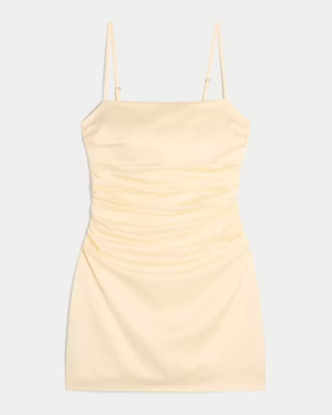 Satin Back Bow Bodycon Dress Satin Back Bow Bodycon Dress