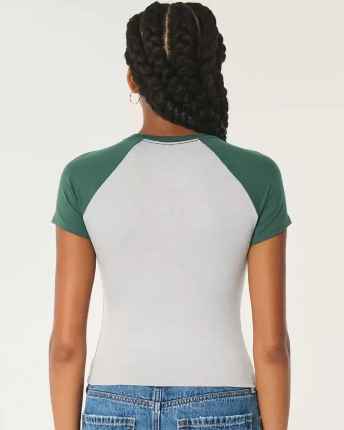 Seamless Fabric Longline Crew Baby Tee