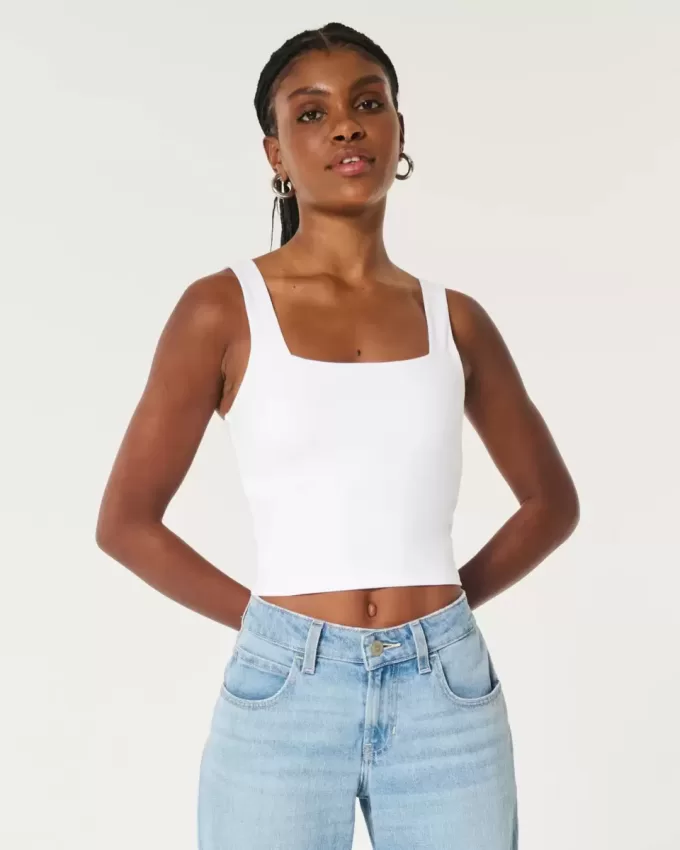 Seamless Fabric Square-Neck Tank Seamless Fabric Square-Neck Tank