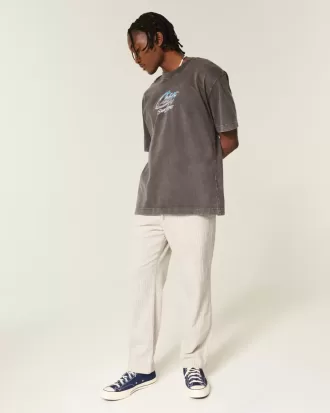 Seersucker Loose Pull-On Pants