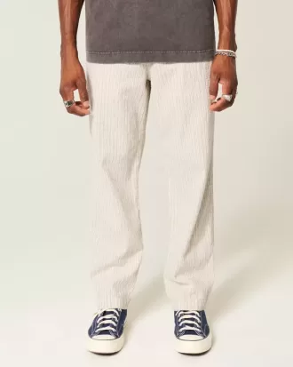 Seersucker Loose Pull-On Pants