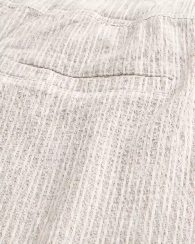 Seersucker Loose Pull-On Pants