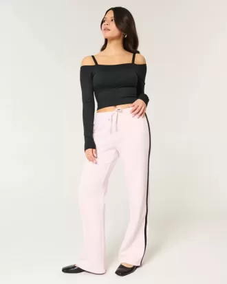 Side-Stripe Straight Sweatpants