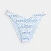 Smocked High-Leg Cheeky Bikini Bottom