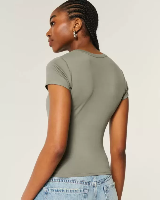 Soft Stretch Seamless Fabric Crew Baby Tee