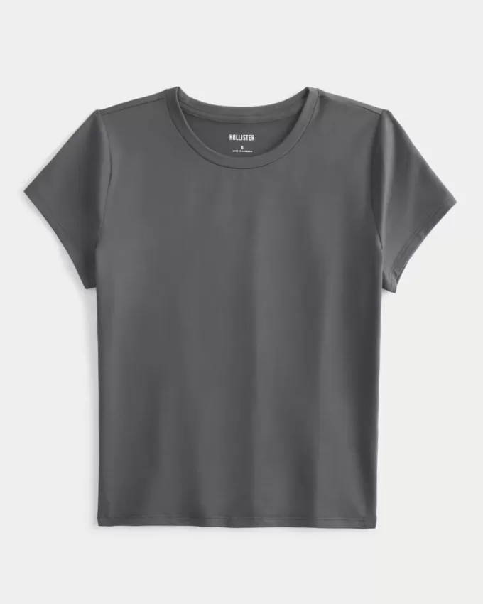 Soft Stretch Seamless Fabric Crew Baby Tee