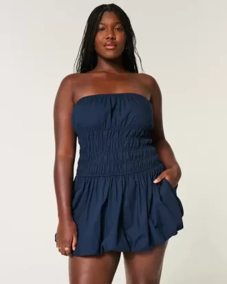 Strapless Bubble Mini Dress