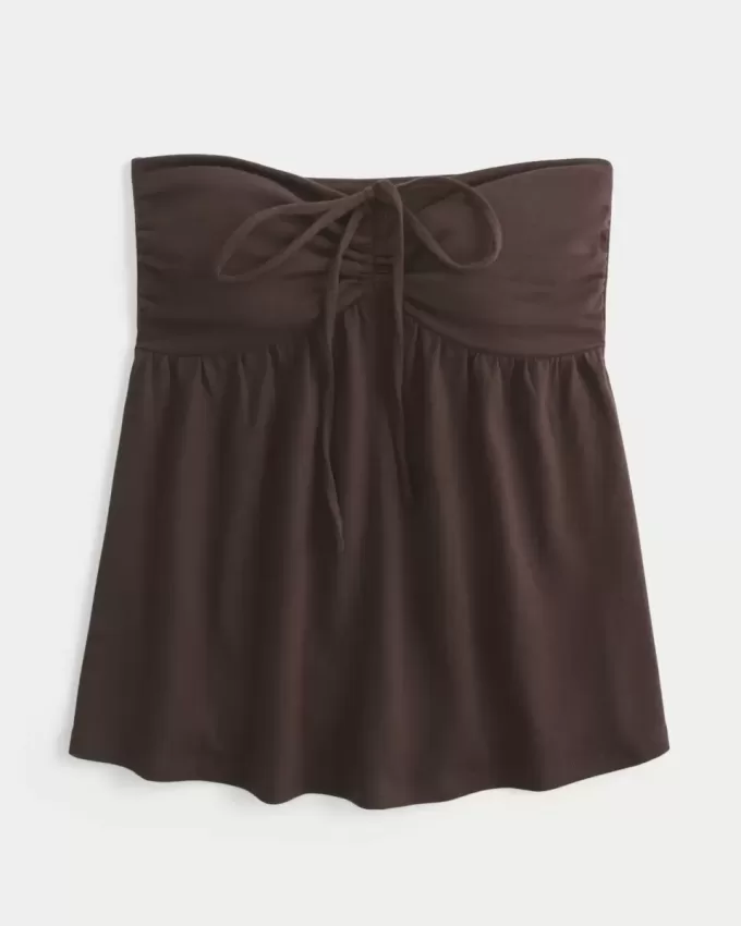 Strapless Cinched Babydoll Top