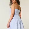 Strapless Drop-Waist Knit-Woven Mini Dress Strapless Drop-Waist Knit-Woven Mini Dress