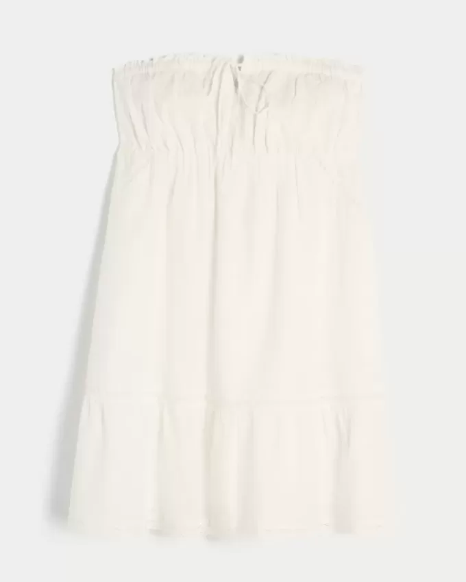 Strapless Embroidered Babydoll Dress Strapless Embroidered Babydoll Dress