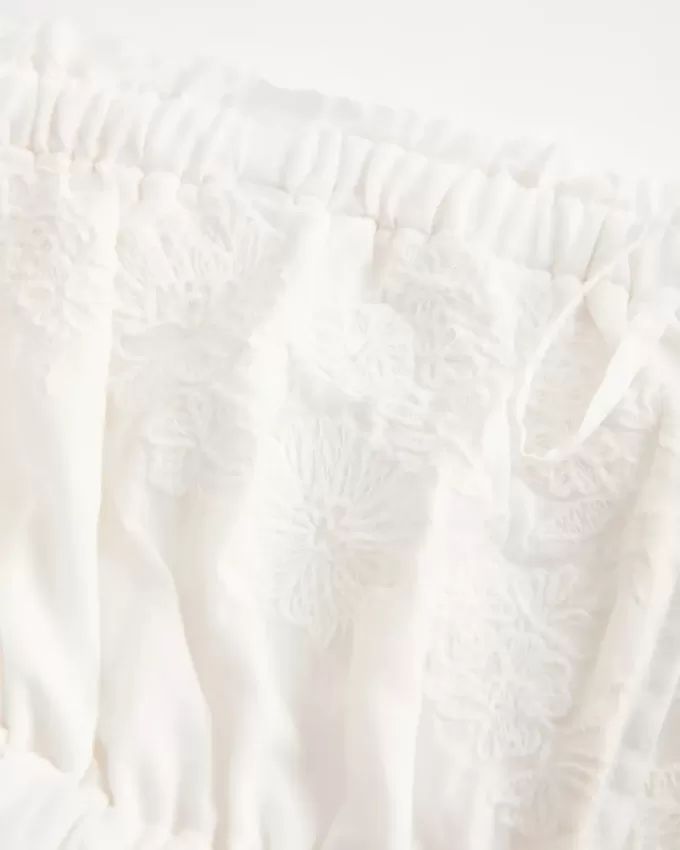 Strapless Embroidered Babydoll Dress Strapless Embroidered Babydoll Dress