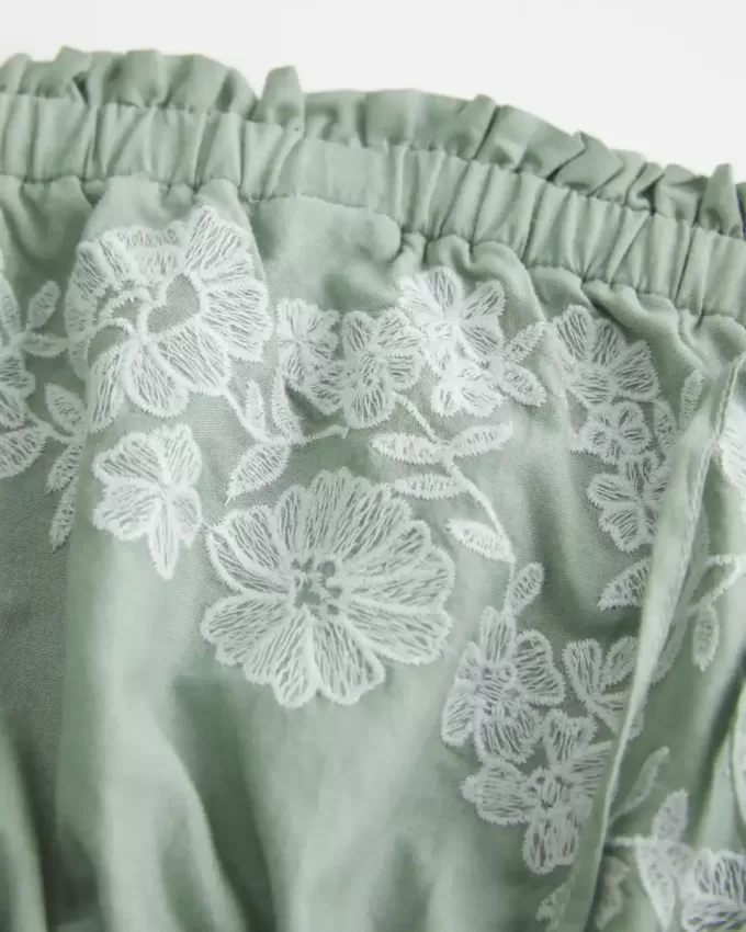 Strapless Embroidered Babydoll Dress Strapless Embroidered Babydoll Dress