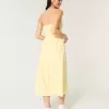Strapless Linen-Blend Midi Dress Strapless Linen-Blend Midi Dress