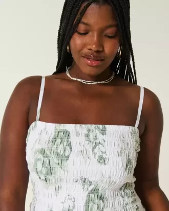 Strapless Smocked Bodice Mini Dress