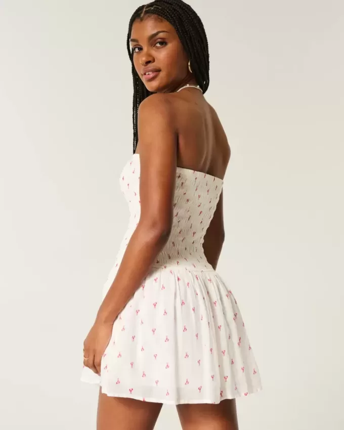 Strapless Smocked Bodice Mini Dress Strapless Smocked Bodice Mini Dress