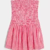 Strapless Smocked Bodice Mini Dress Strapless Smocked Bodice Mini Dress