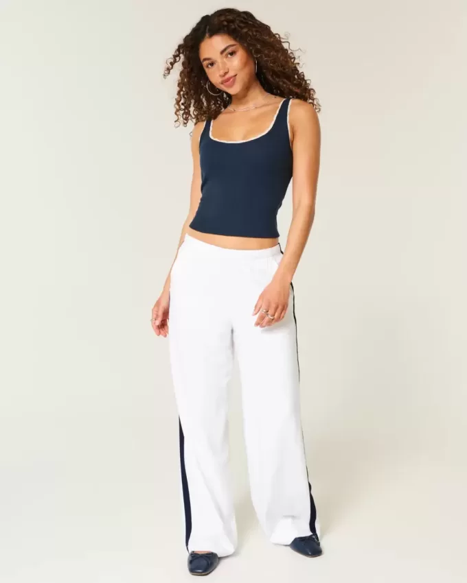 Striped Baggy Pull-On Pants Striped Baggy Pull-On Pants