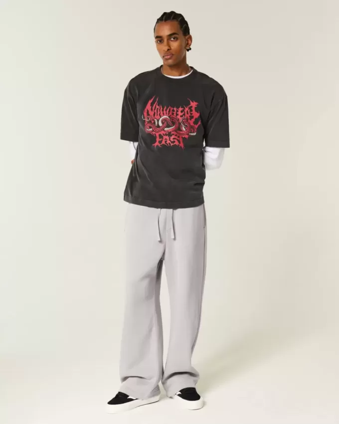 Super Baggy Los Angeles Back Pocket Graphic Sweatpants