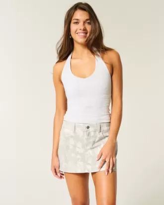 Twill Camo Mini Skirt