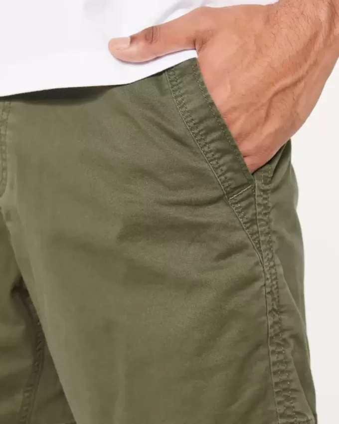 Twill Pull-On Shorts 7″