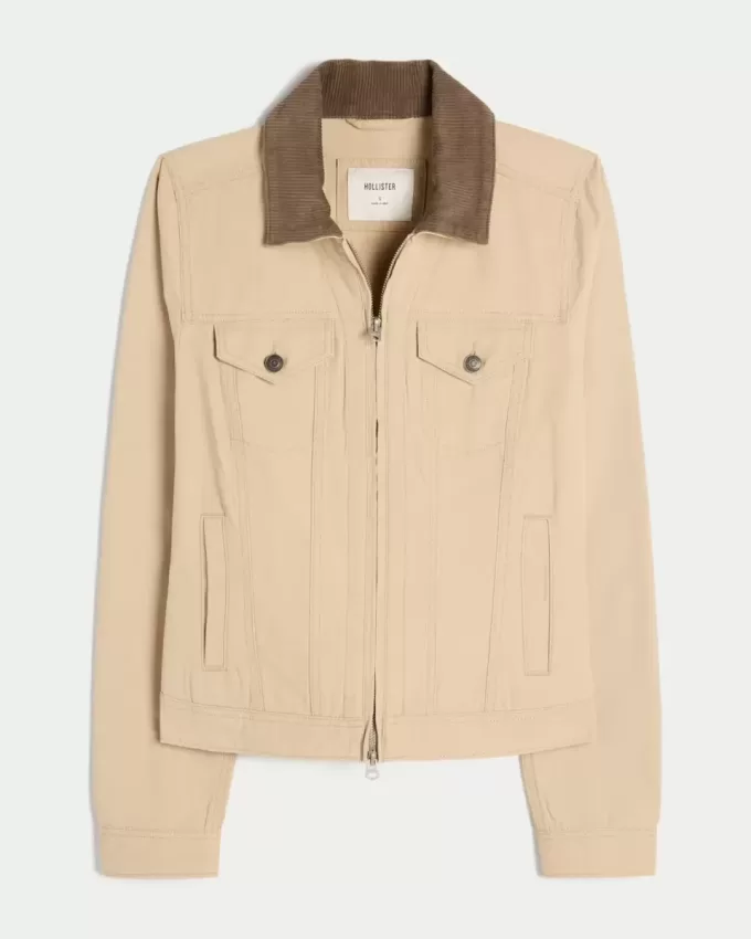 Twill Zip-Up Jacket