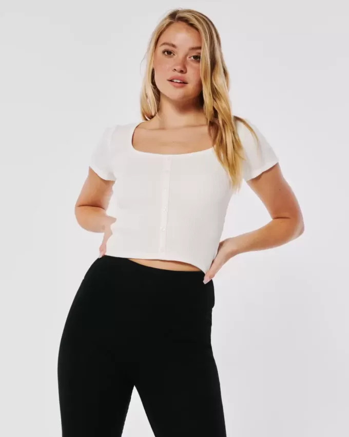 Waffle Button-Down Tee Waffle Button-Down Tee