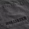 Washed Black Logo Graphic Skater Baggy Jeans