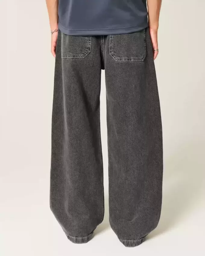 Washed Black Super Baggy Jeans